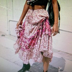 Spell & the Gypsy Winona Midi Skirt Berry